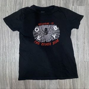 Woman’s Obey Welcome To The Other Side Crop Top